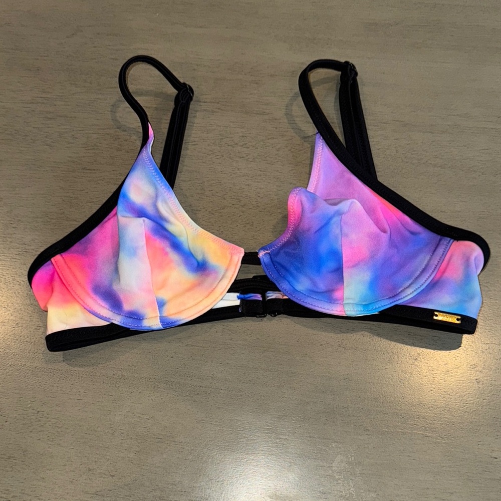 PINK Victoria's Secret Pink and Blue Bikini Vibrant Swimwear
